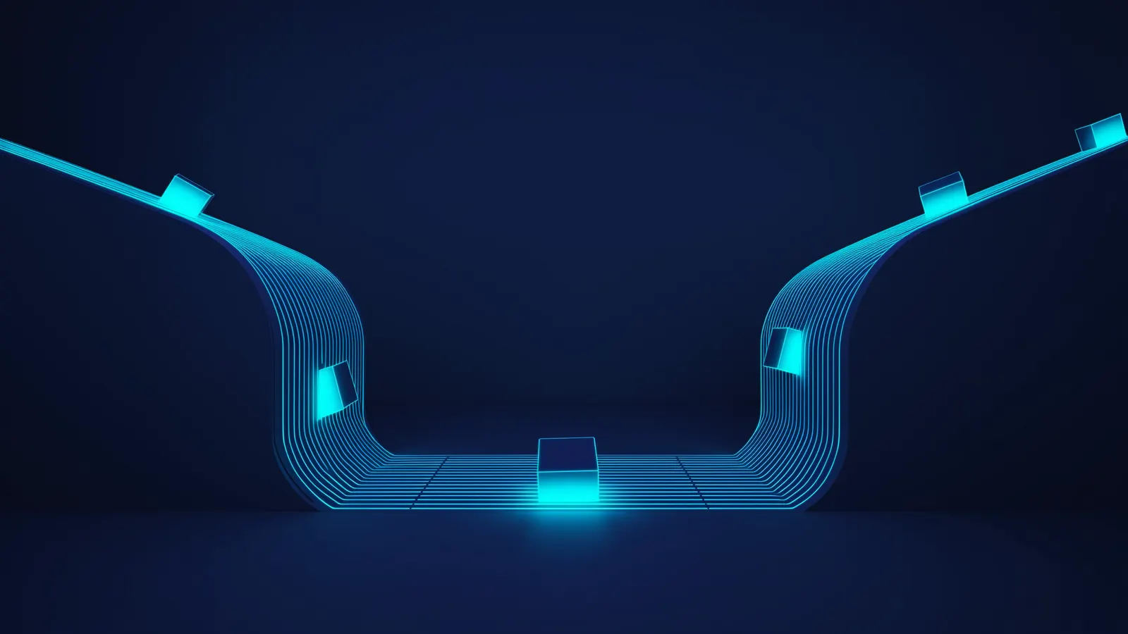 Flows reversing on return conveyor ribbons